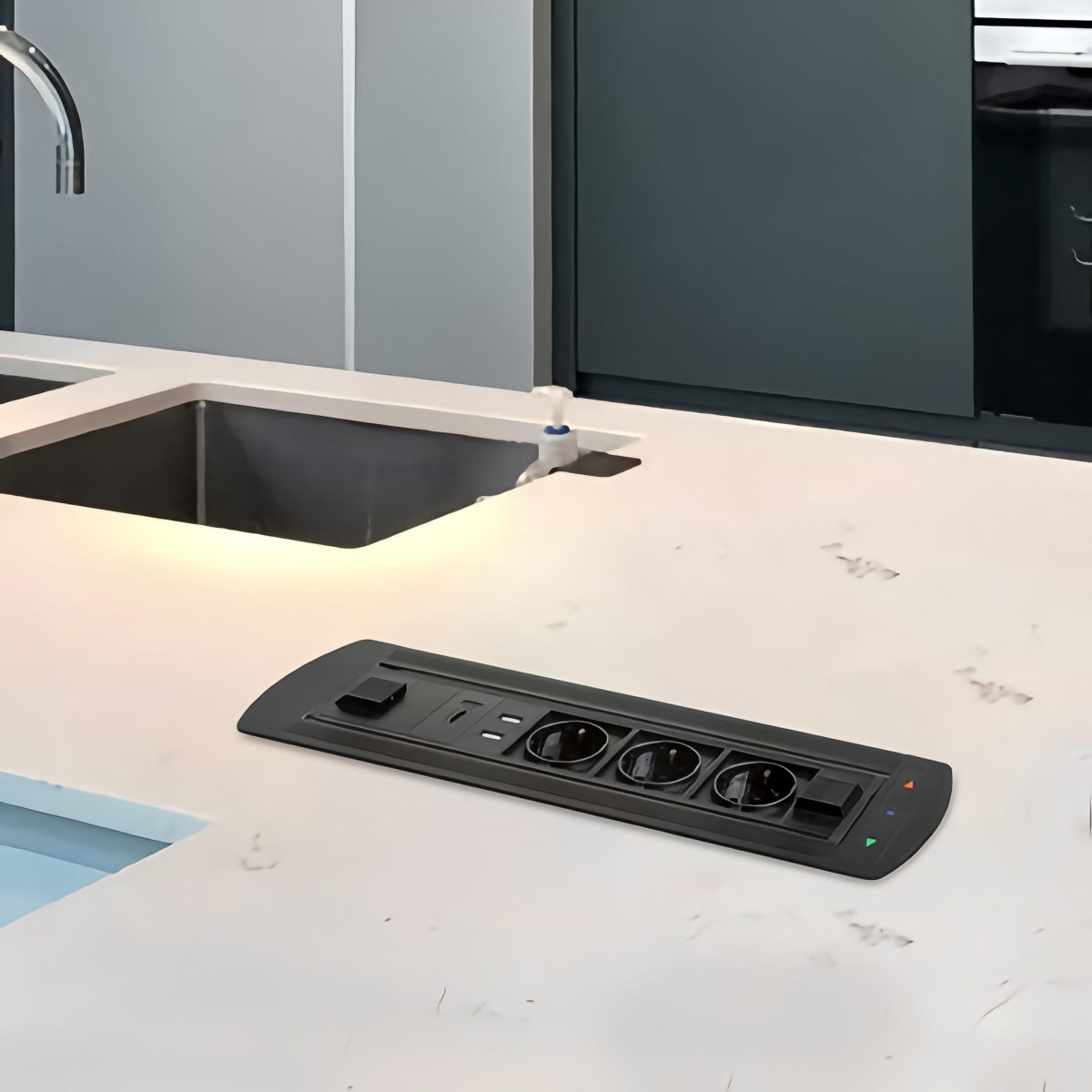 پریز توکار کابینتی تاچ ملونی