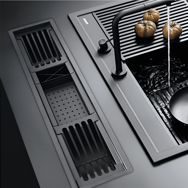 آبچکان استیل توکار مشکی