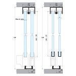 خرید مکانیزم درب ریلی شیشه سبک آلباتور 7702