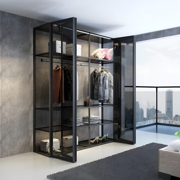 مکانیزم آکاردئونی درب دکوفیکس شیشه‌ای