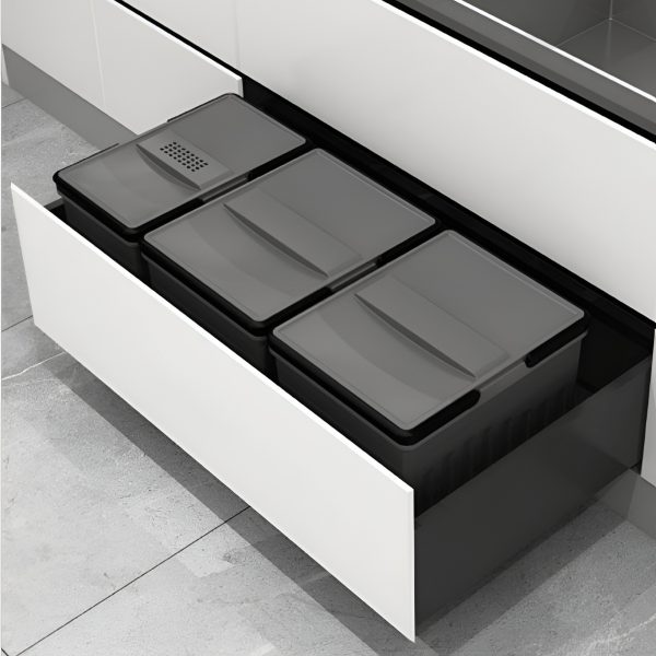 خرید سطل زباله داخل کابینت سه قلو ملونی مدل ۹۰۳۸