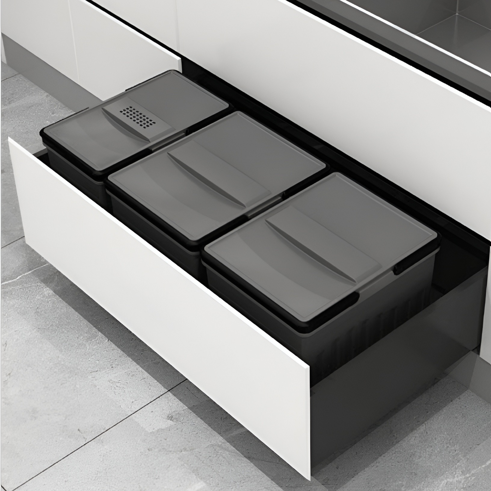 خرید سطل زباله داخل کابینت سه قلو ملونی مدل ۹۰۳۸ خرید سطل زباله داخل کابینت سه قلو ملونی مدل ۹۰۳۸