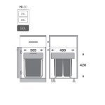 قیمت و خرید سطل زباله داخل کابینت ریلی ملونی ۹۱۹۸