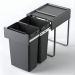 خرید سطل زباله کابینتی ریلی دو مخزن آرام بند ملونی مدل ۹۲۱۲