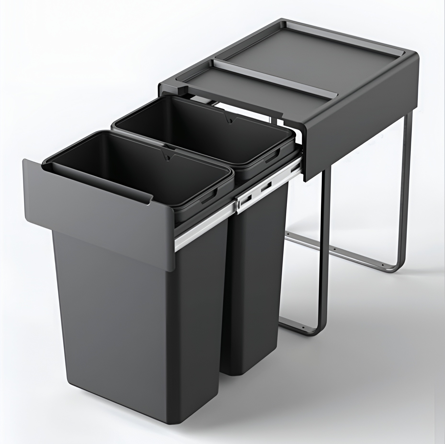 خرید سطل زباله کابینتی ریلی دو مخزن آرام بند ملونی مدل ۹۲۱۲ خرید سطل زباله کابینتی ریلی دو مخزن آرام بند ملونی مدل ۹۲۱۲