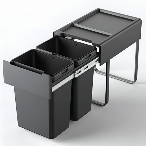 خرید سطل زباله کابینتی دو قلو ملونی ۹۱۹۴