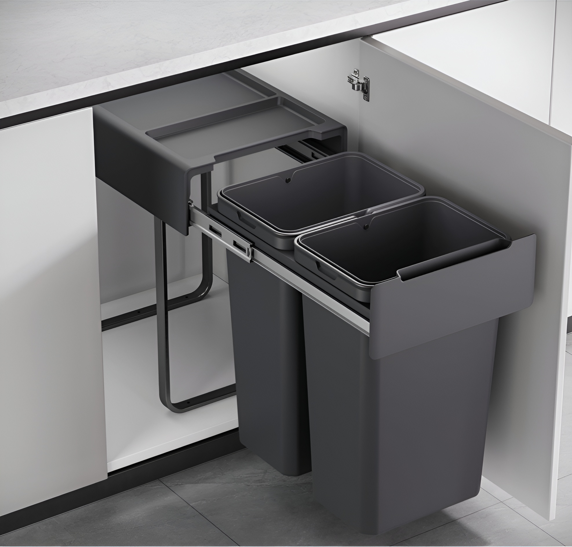 خرید و قیمت سطل زباله توکار ریلی فانتونی مدل Q545 خرید و قیمت سطل زباله توکار ریلی فانتونی مدل Q545