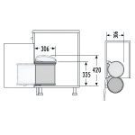 خرید سطل زباله کابینتی فانتونی Q340