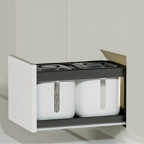 خرید سطل برنج کابینتی دوقلو ملونی مدل ۹۲۱۴