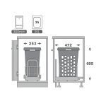 خرید و قیمت سبد البسه ریلی آرام بند یونیت ۳۰ ملونی